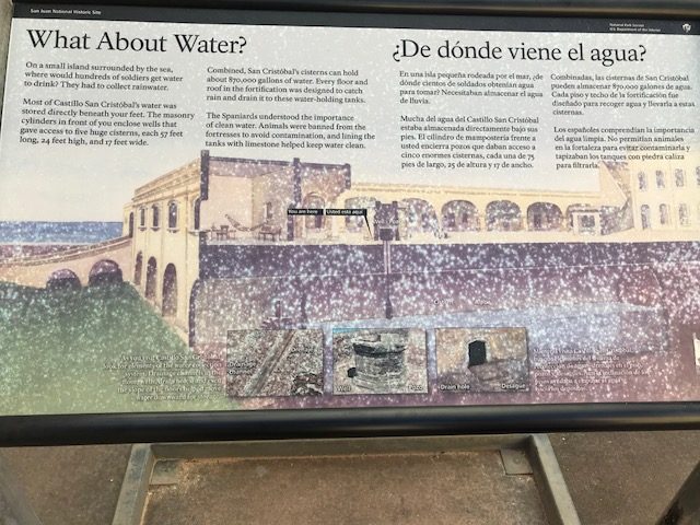 The rainwater storage system in the Castillo San Felipe del Morro Fort explained